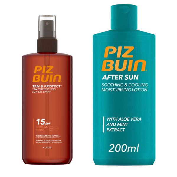 Piz Buin Set Tan & Protect Oil Spray SPF 15 + After Sun Moisturising Lotion